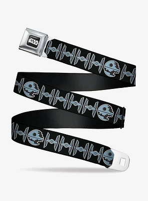 Star Wars Death Star And Tie Fighters Youth Seatbelt Belt