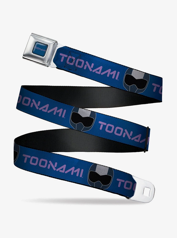 Toonami Title Logo And Robot Tom Head Purple Youth Seatbelt Belt