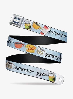 Gilmore Girls Luke's Coffee Shop Icons And Script Youth Seatbelt Belt