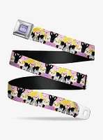 Adventure Time Characters Stacked Youth Seatbelt Belt