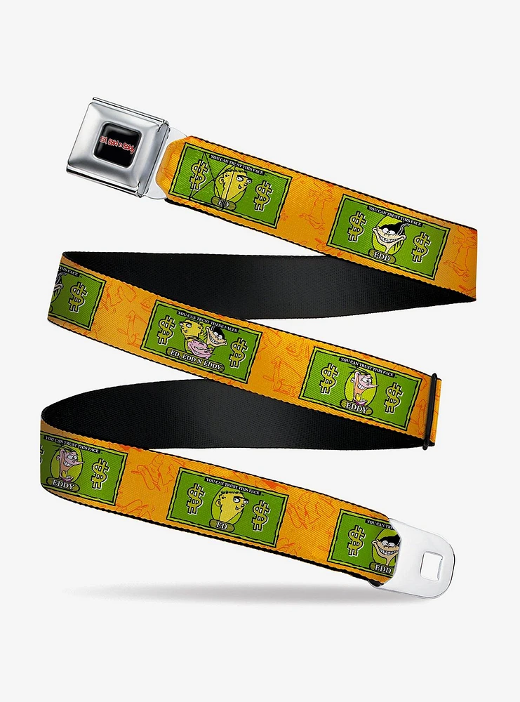 Ed, Edd N Eddy Money Notes And Icons Youth Seatbelt Belt