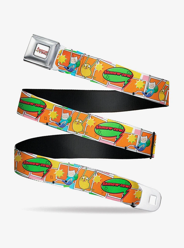 Adventure Time Finn And Jake Shmow Zow Comic Pose Youth Seatbelt Belt