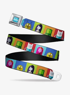 Adventure Time Five Character Pose Color Blocks Youth Seatbelt Belt