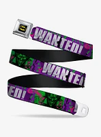 DC Comics The Joker Wanted Smiling Pose And Graffitis Youth Seatbelt Belt