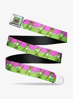 Invader Zim GIR Drinking Pose Stripe Purple Youth Seatbelt Belt