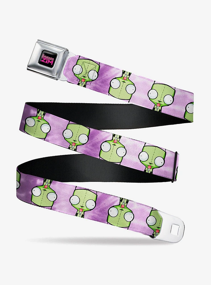 Invader Zim Gir Flip Poses Tie Dye Youth Seatbelt Belt