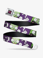 Invader Zim GIR Poses And Sketch Purple Youth Seatbelt Belt