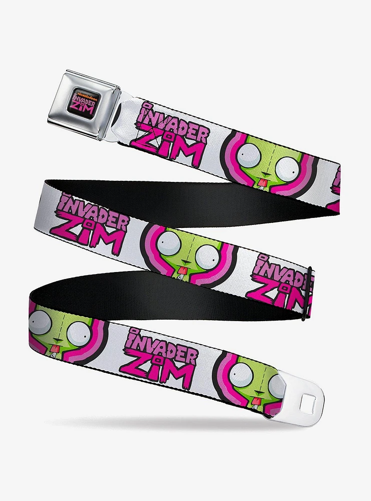 Invader Zim Title Logo And GIR Pose Close Ups Youth Seatbelt Belt