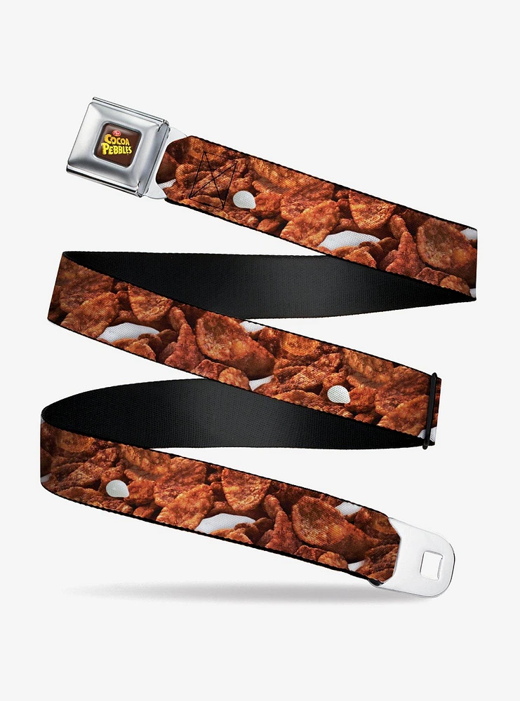 The Flintstones Cocoa Pebbles Vivid Cereal Close Up Youth Seatbelt Belt