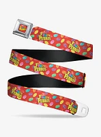 The Flintstones Post Fruity Pebbles Logo And Cereal Scattered Youth Seatbelt Belt