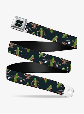 Rick And Morty Pickle Rick Rat Suit Poses Youth Seatbelt Belt