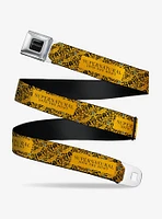 Supernatural Join The Hunt Logo And Castiel Wings Youth Seatbelt Belt