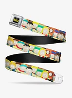 South Park School Kids Faces Stacked Youth Seatbelt Belt