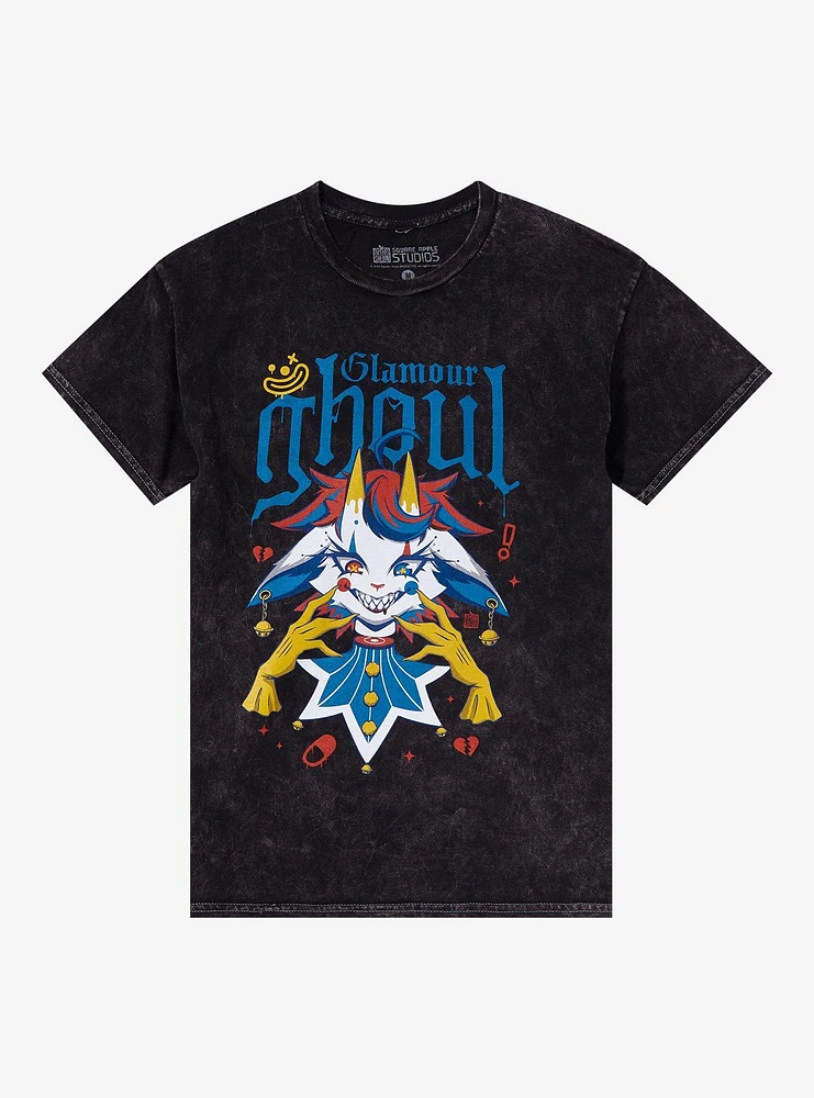 Glamour Ghoul Dark Wash T-Shirt By Square Apple Studios