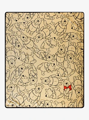 Disney Winnie The Pooh Sketch Throw Blanket