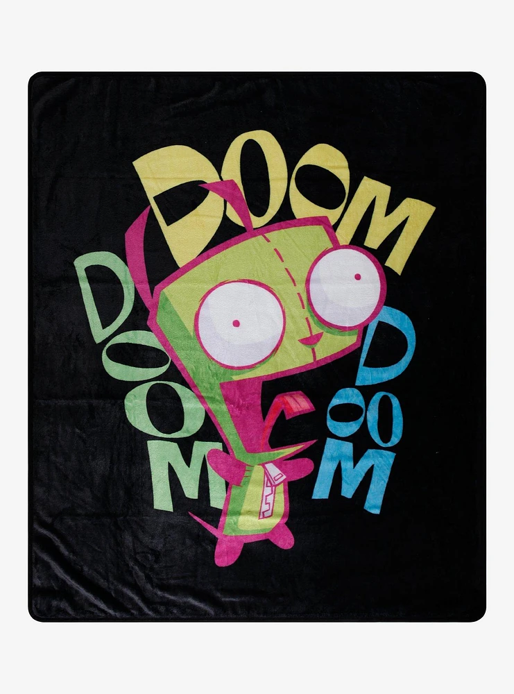 Invader Zim GIR Doom Throw Blanket