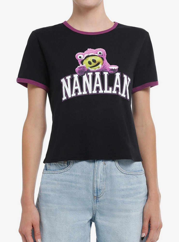 Nanalan' Purple Monster Girls Ringer Baby T-Shirt