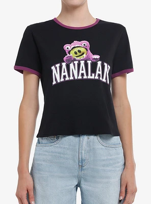 Nanalan' Purple Monster Girls Ringer Baby T-Shirt