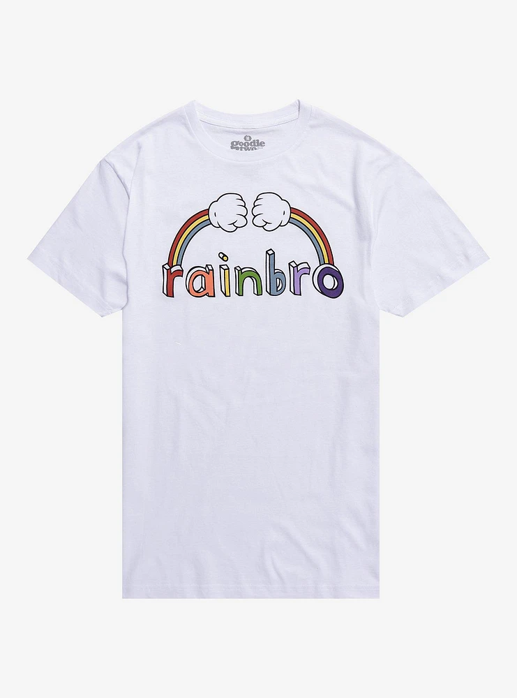 Rainbow Fist Rainbro T-Shirt By Goodie Two Sleeves