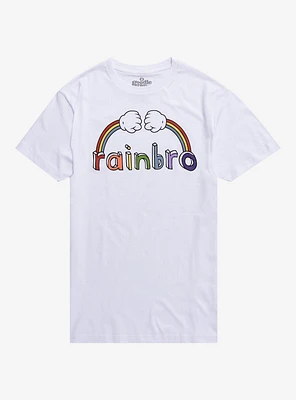 Rainbow Fist Rainbro T-Shirt By Goodie Two Sleeves