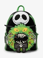 Loungefly Disney The Nightmare Before Christmas Jack Skellington Wreath Glow-in-the-Dark Light-Up Mini Backpack — BoxLunch Exclusive