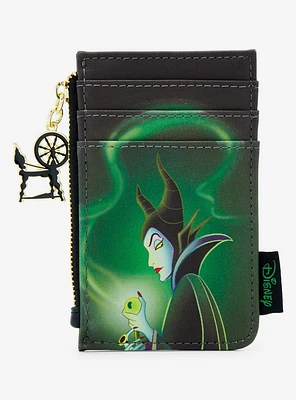 Loungefly Disney Sleeping Beauty Maleficent & Aurora Spinning Wheel Cardholder — BoxLunch Exclusive