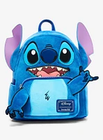 Loungefly Disney Lilo & Stitch Figural Fuzzy Stitch Mini Backpack - BoxLunch Exclusive