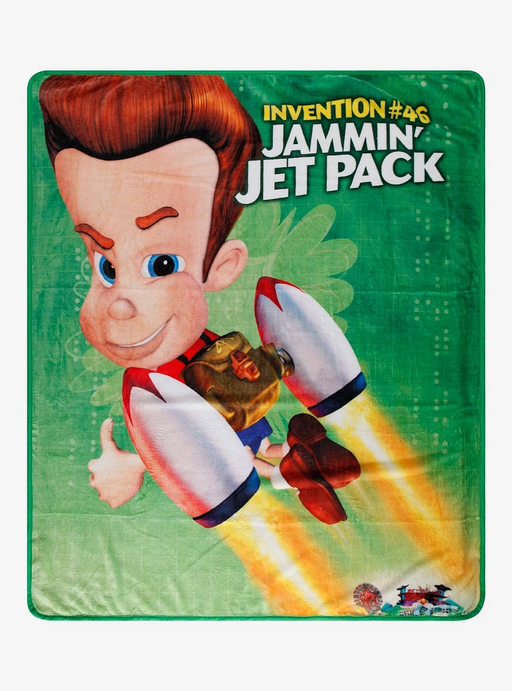 The Adventures Of Jimmy Neutron: Boy Genius Jammin' Jet Pack Throw Blanket