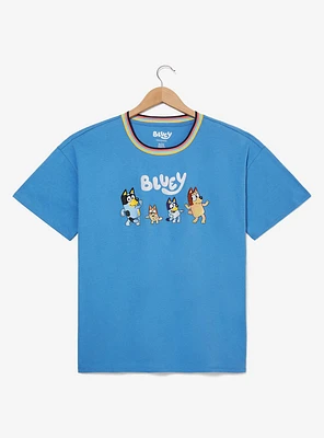 Bluey Heeler Family Group Portrait Women's Plus T-Shirt - BoxLunch Exclusive