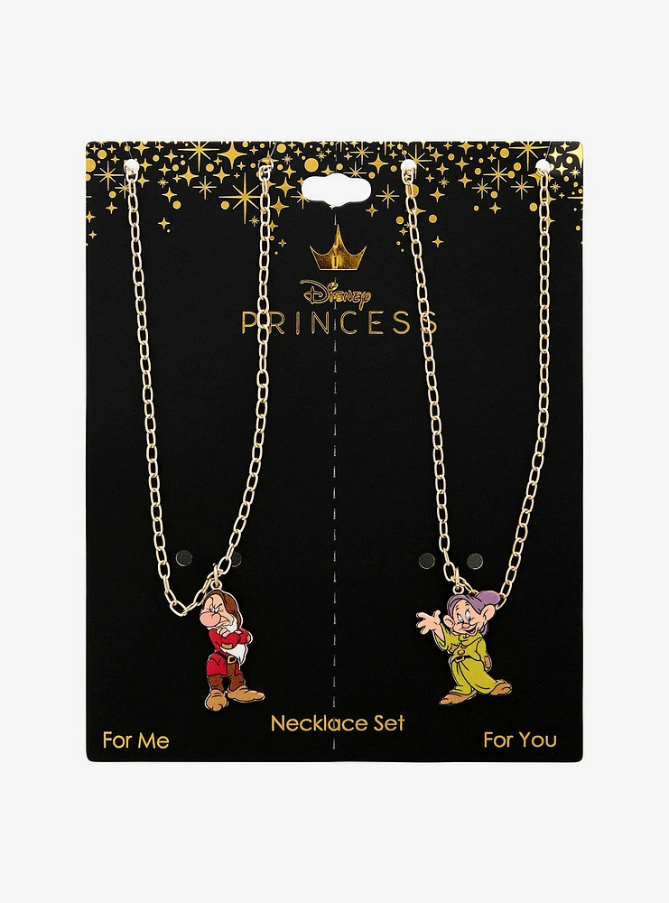 Disney Snow White And The Seven Dwarfs Dopey & Grumpy Best Friend Necklace Set