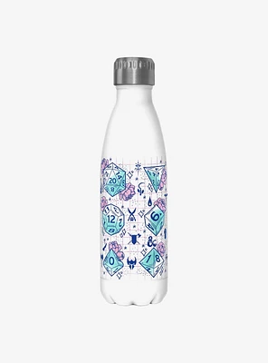 Dungeons & Dragons Floral Dice Stainless Steel Water Bottle