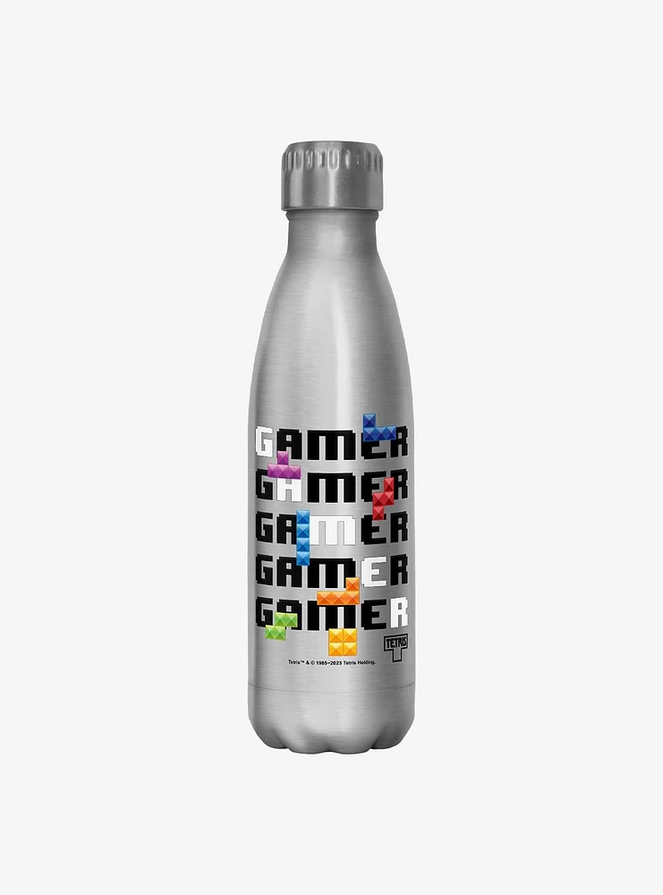 Tetris Stacked Gamer Stainless Steel Water Bottle