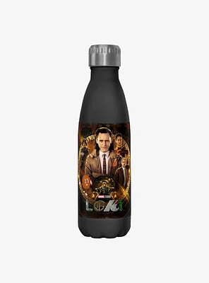 Marvel Loki Group Poster Stainless Steel Water Bottle