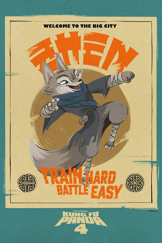 Kung Fu Panda 4 Zhen Train Hard Battle Easy Poster