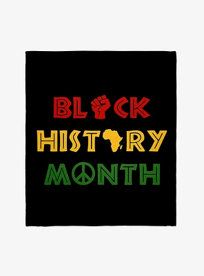 Black History Month Icons Throw Blanket