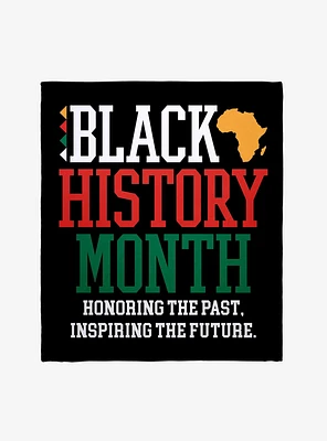 Black History Month Honor The Past Throw Blanket