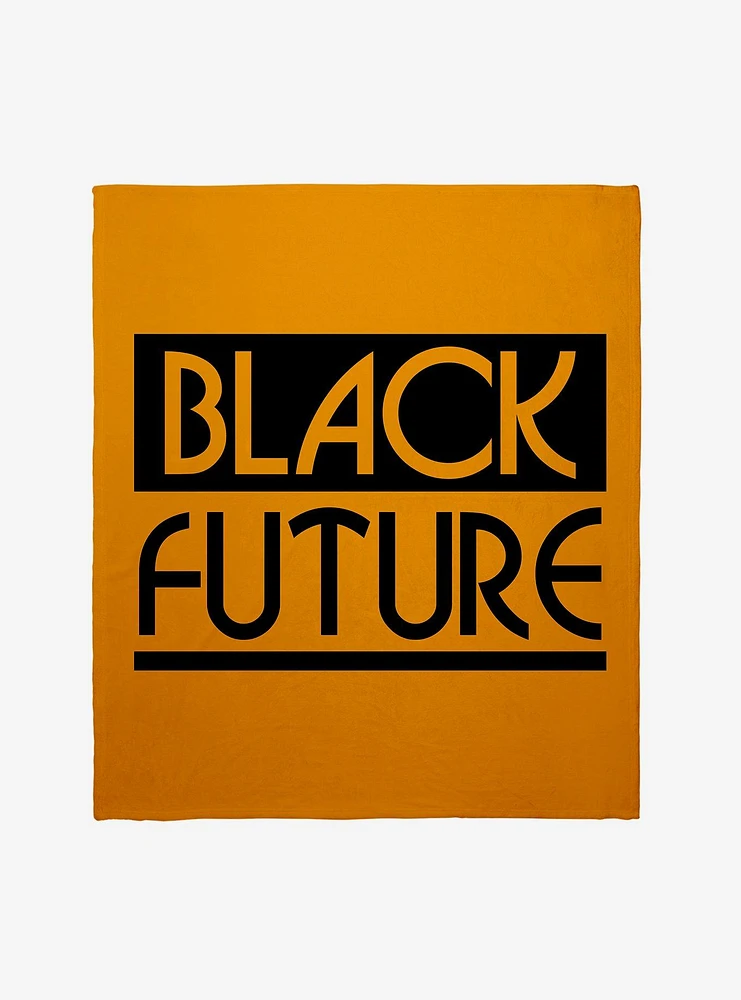 Black History Month Black Future Text Throw Blanket