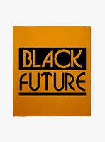Black History Month Black Future Text Throw Blanket