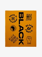 Black History Month Black Is Beautiful Throw Blanket