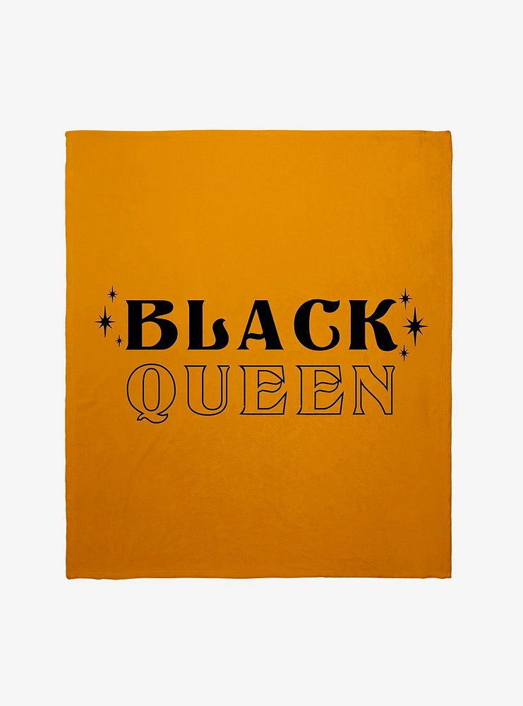Black History Month Black Queen Throw Blanket