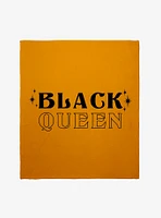 Black History Month Black Queen Throw Blanket