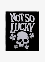 St. Patrick's Day Not So Lucky Skull Throw Blanket