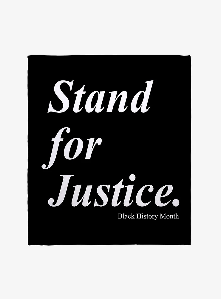 Black History Stand For Justice Throw Blanket