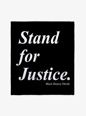 Black History Stand For Justice Throw Blanket