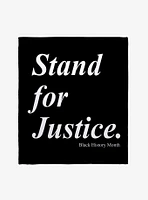 Black History Stand For Justice Throw Blanket