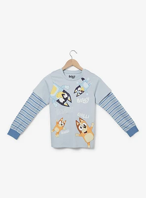 Bluey Heeler Family Layered Long Sleeve Youth T-Shirt — BoxLunch Exclusive