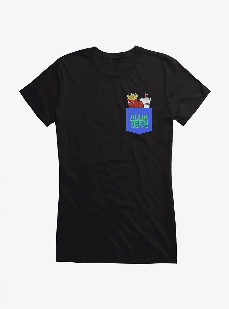 Aqua Teen Hunger Force Faux Pocket Girls T-Shirt