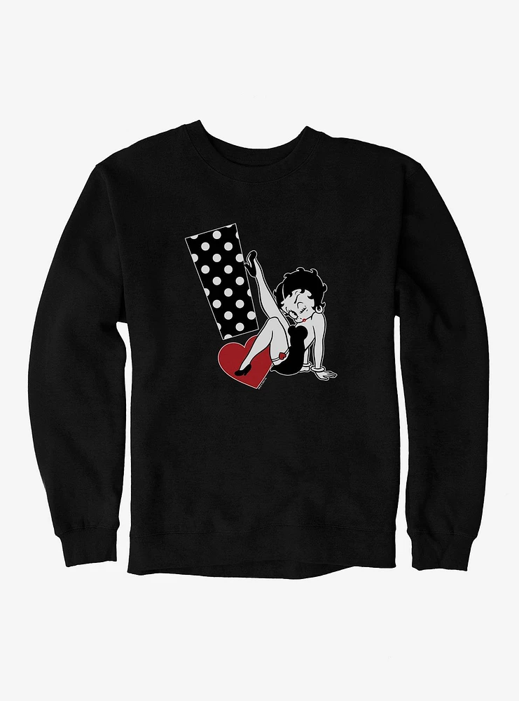 Betty Boop Polka Dot Exclamation Sweatshirt