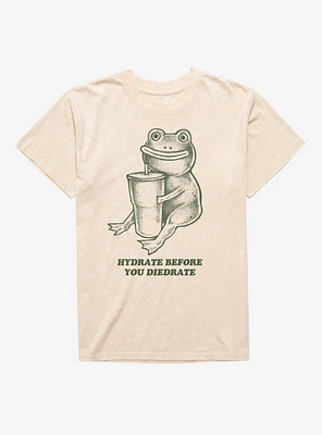 Hydrate Before You Diedrate Smile Frog Mineral Wash T-Shirt