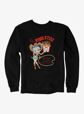 Betty Boop Hot Wings Sweatshirt